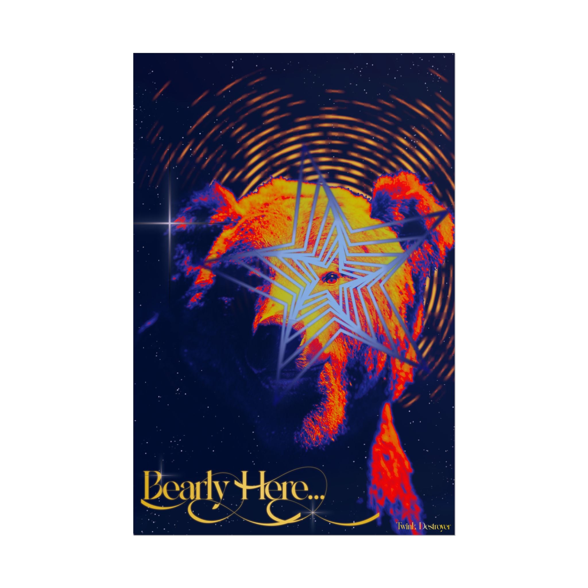 Bearly Here Print