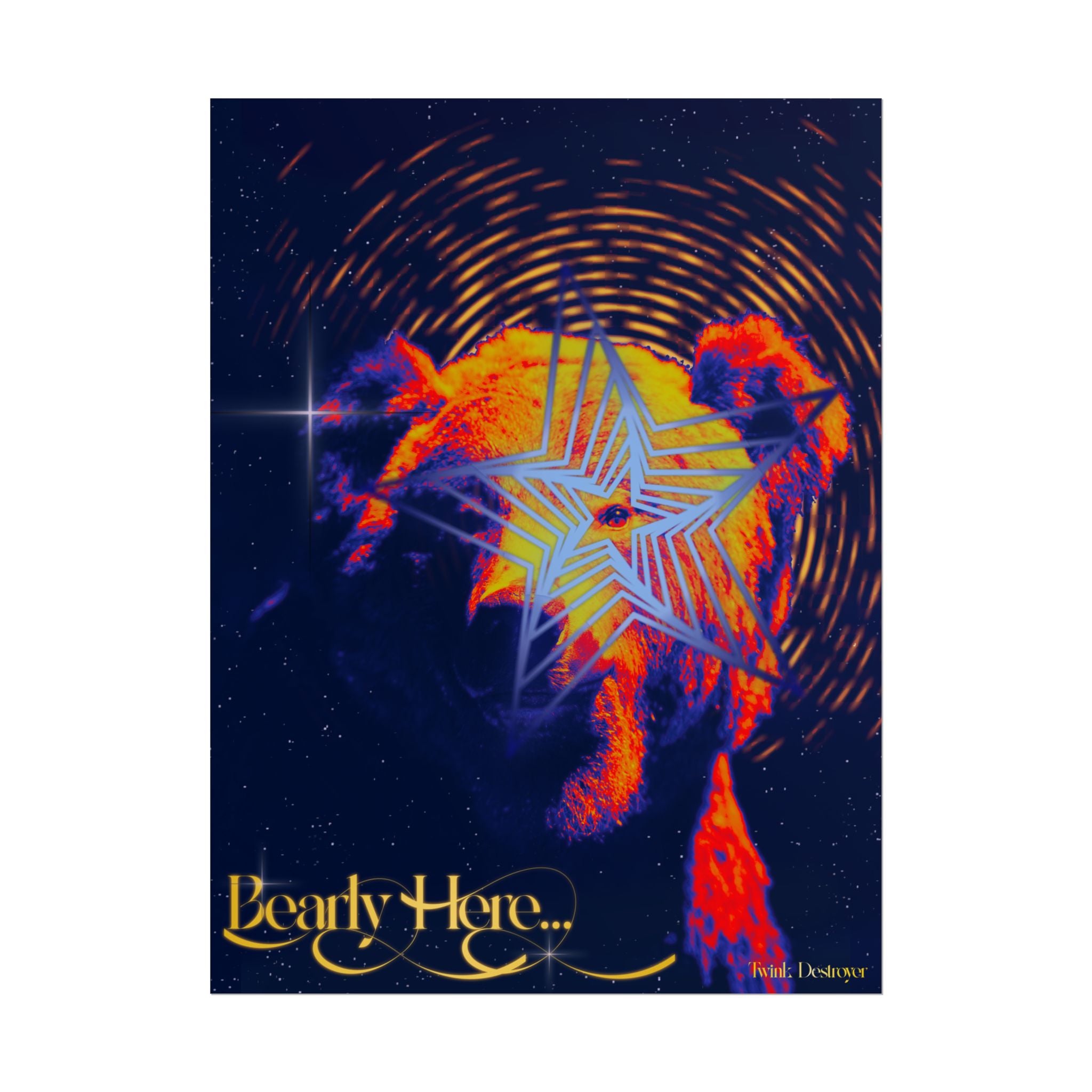 Bearly Here Print